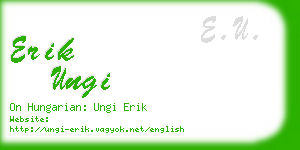 erik ungi business card